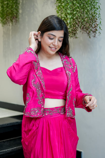 Sarini Embroidered Three Piece Set