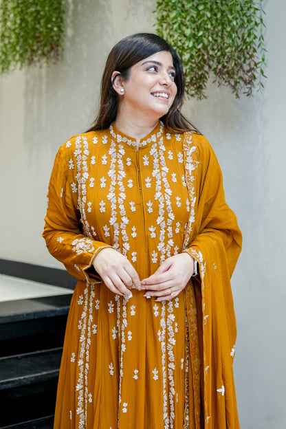 Ketki Hand Embroidered Anarkali Suit Set