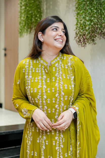Ketki Hand Embroidered Anarkali Suit Set