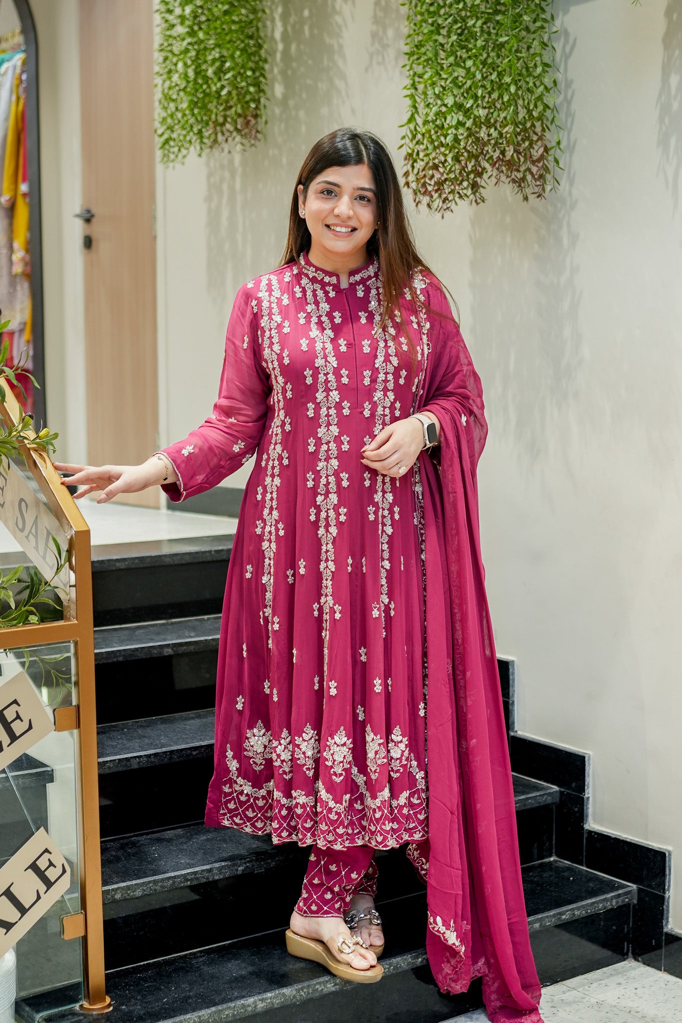 Ketki Hand Embroidered Anarkali Suit Set
