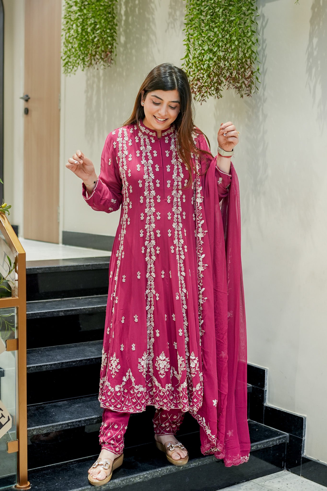 Ketki Hand Embroidered Anarkali Suit Set