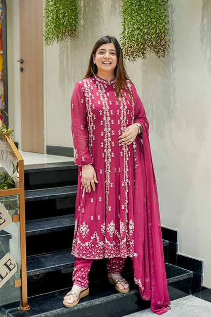 Ketki Hand Embroidered Anarkali Suit Set