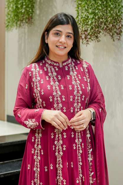 Ketki Hand Embroidered Anarkali Suit Set