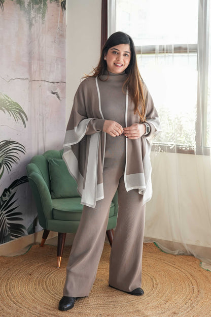 sally Knitted Cordset With Cape