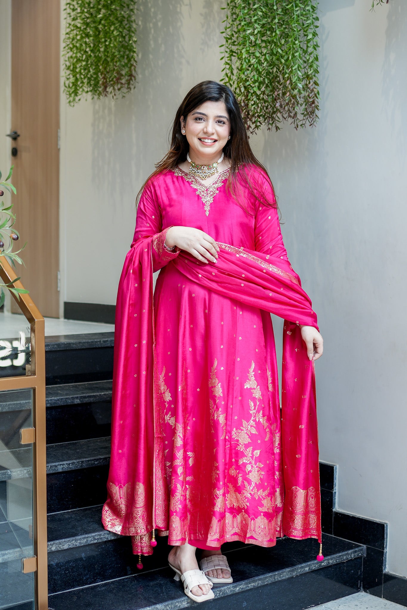 Noorani Embroidered Anarkali Suit Set