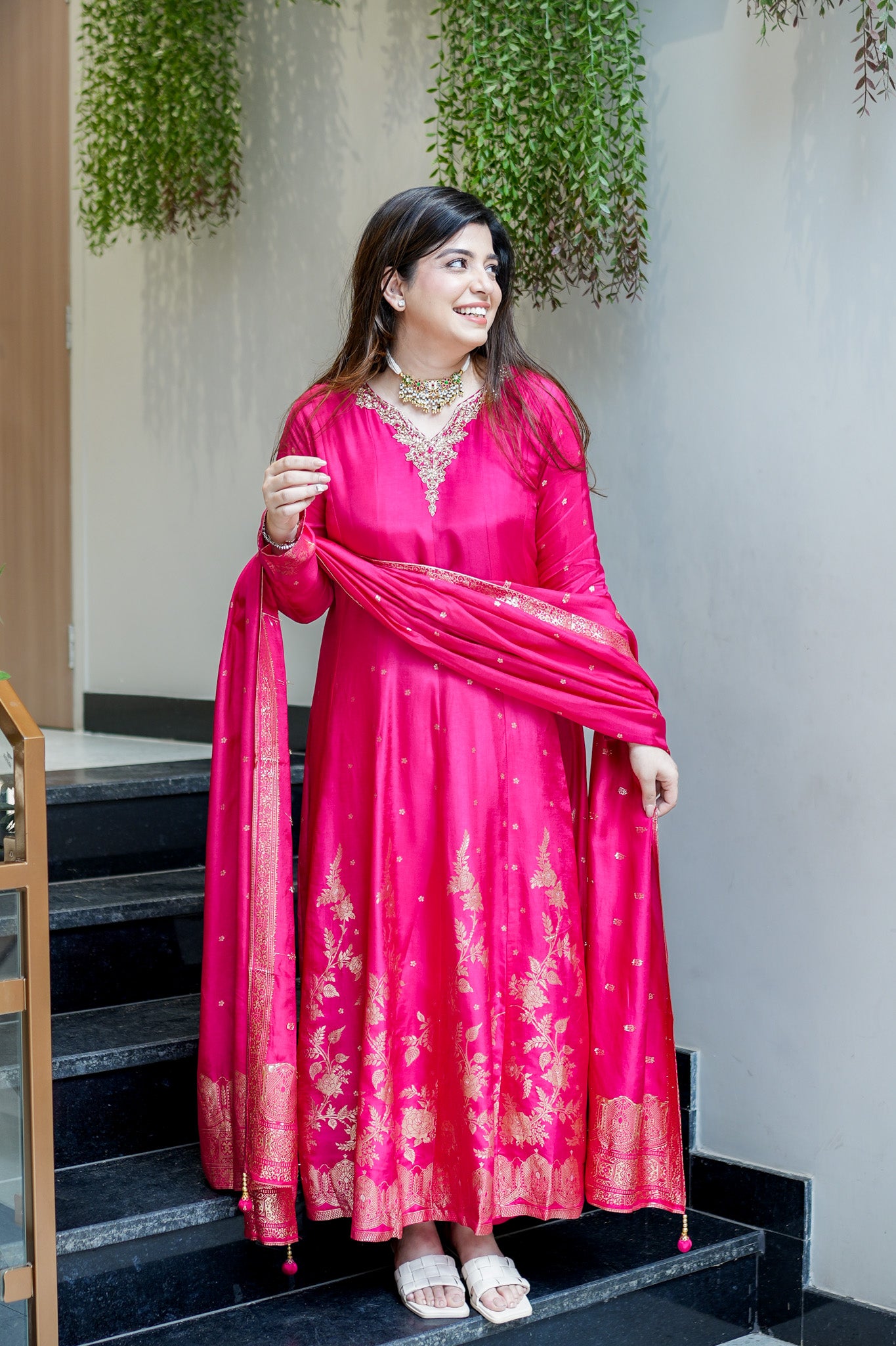 Noorani Embroidered Anarkali Suit Set