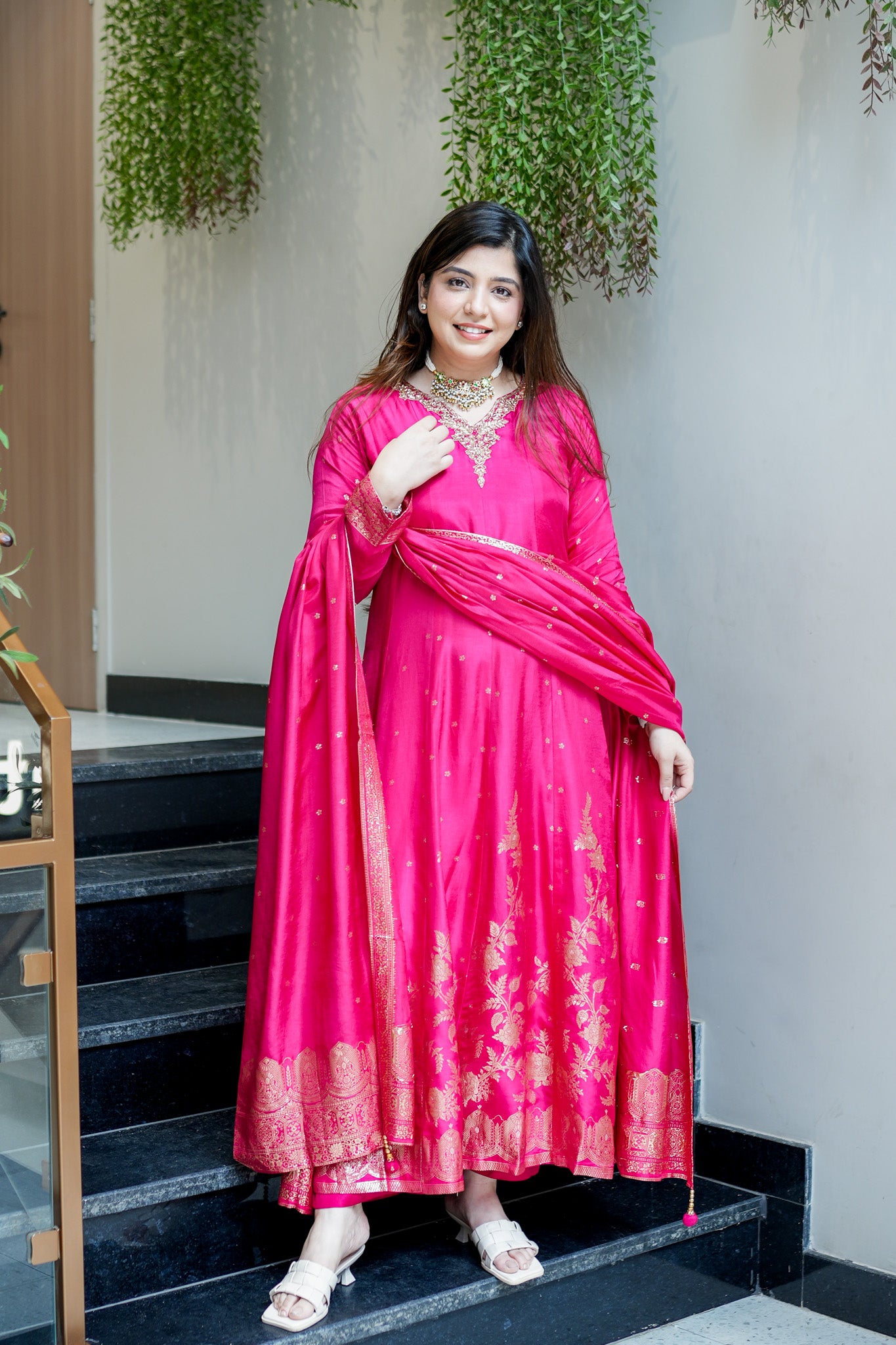 Noorani Embroidered Anarkali Suit Set