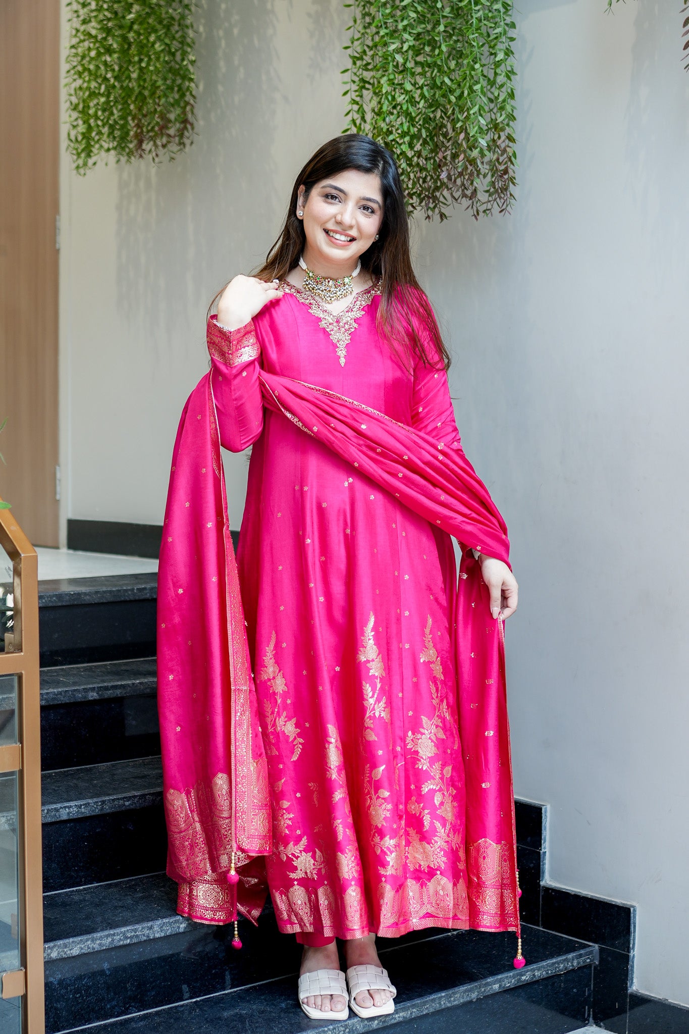 Noorani Embroidered Anarkali Suit Set