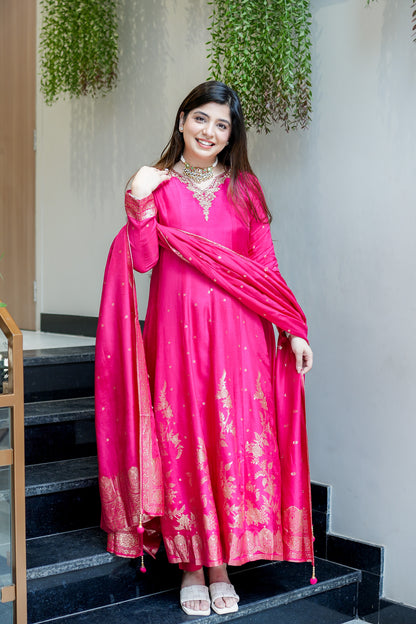Noorani Embroidered Anarkali Suit Set