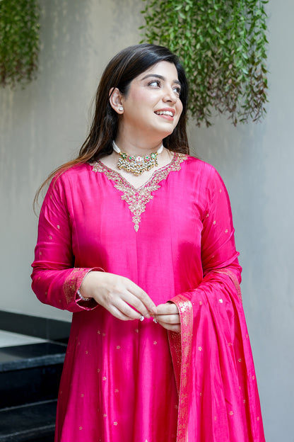 Noorani Embroidered Anarkali Suit Set