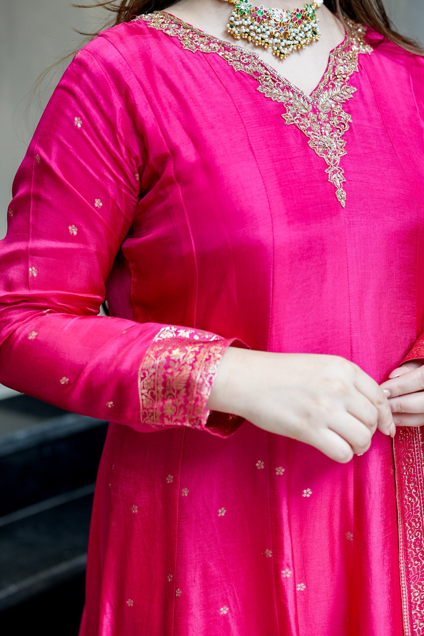 Noorani Embroidered Anarkali Suit Set