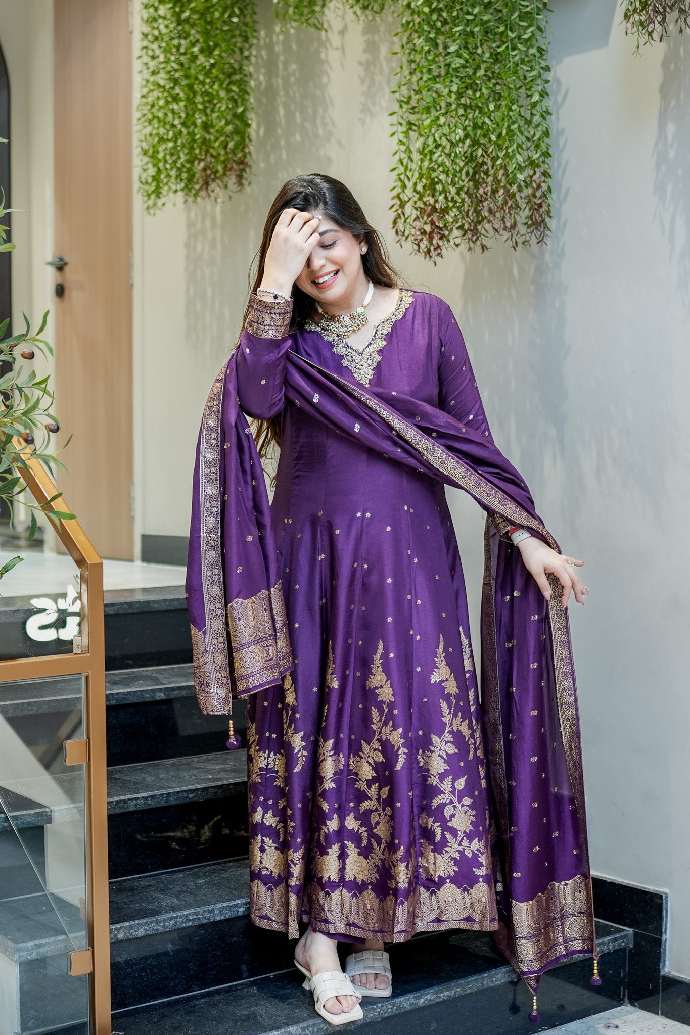 Noorani Embroidered Anarkali Suit Set