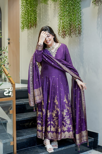 Noorani Embroidered Anarkali Suit Set