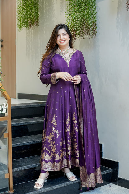 Noorani Embroidered Anarkali Suit Set