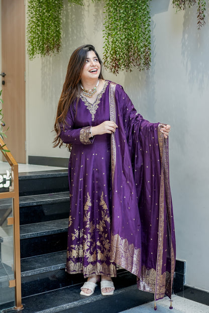 Noorani Embroidered Anarkali Suit Set