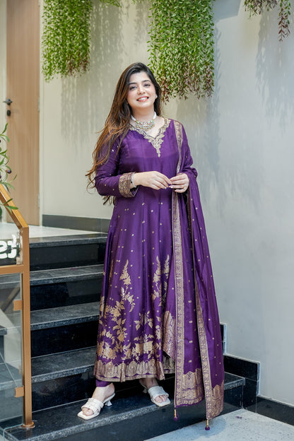 Noorani Embroidered Anarkali Suit Set