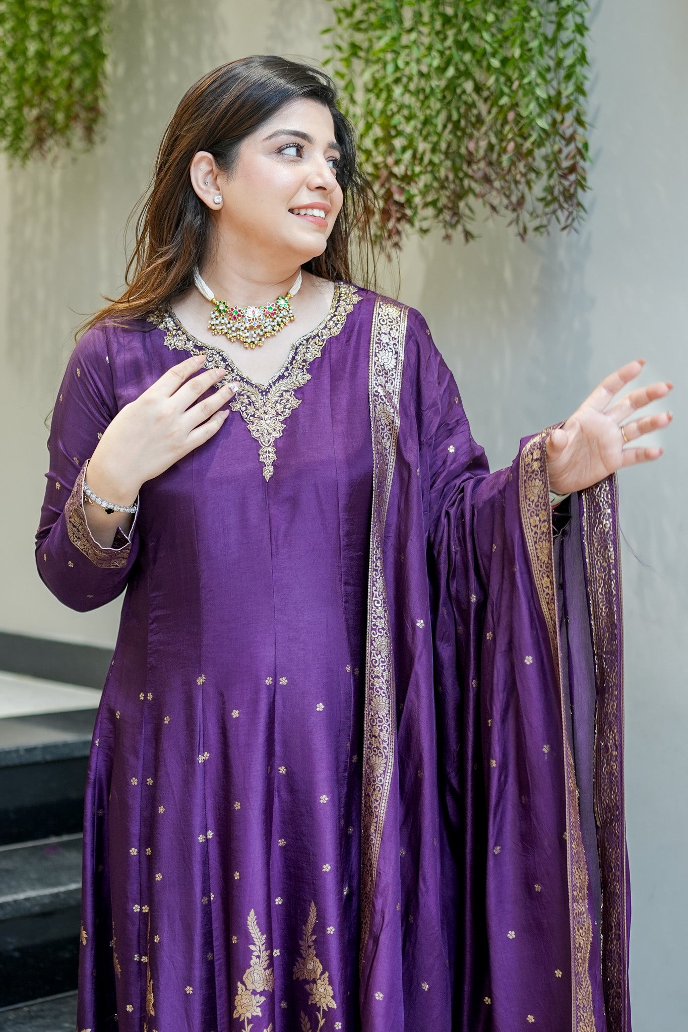 Noorani Embroidered Anarkali Suit Set