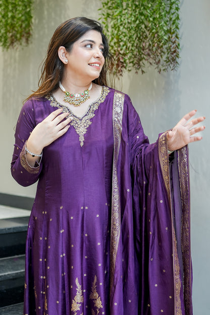 Noorani Embroidered Anarkali Suit Set