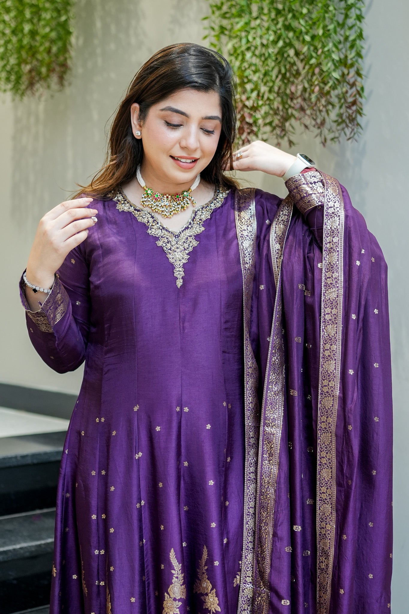 Noorani Embroidered Anarkali Suit Set