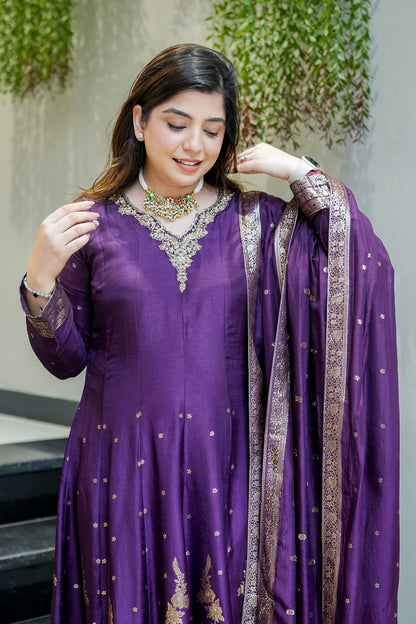 Noorani Embroidered Anarkali Suit Set
