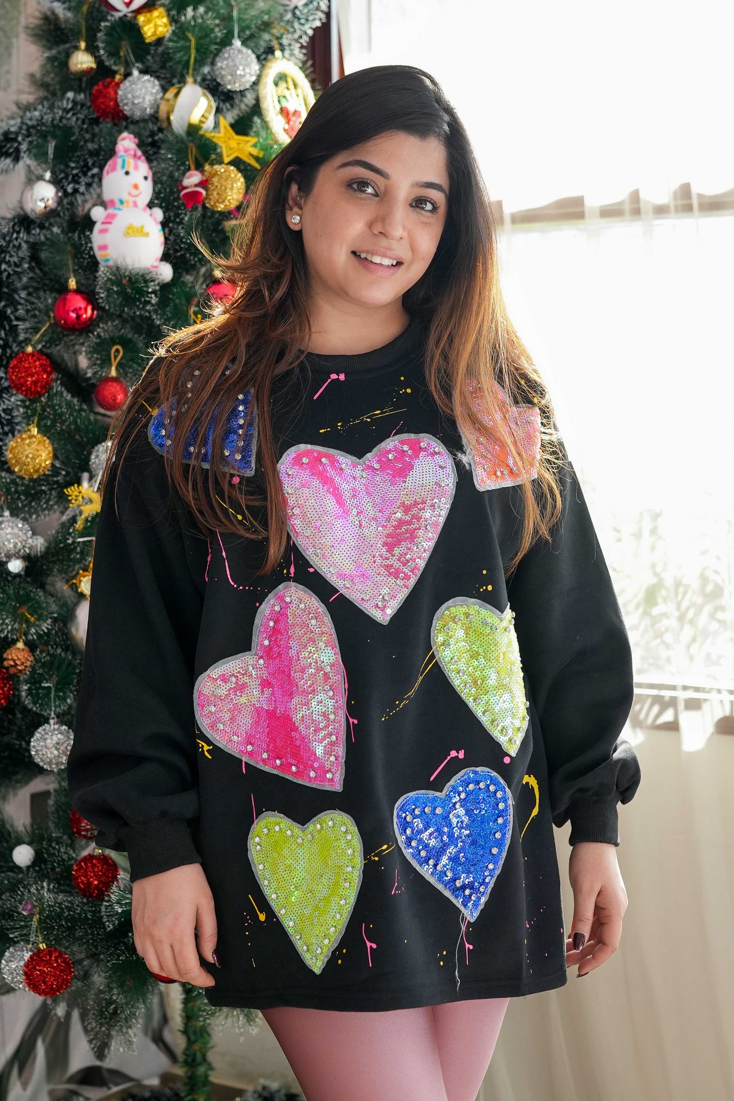 Ferris Blingy Heart Sweatshirt