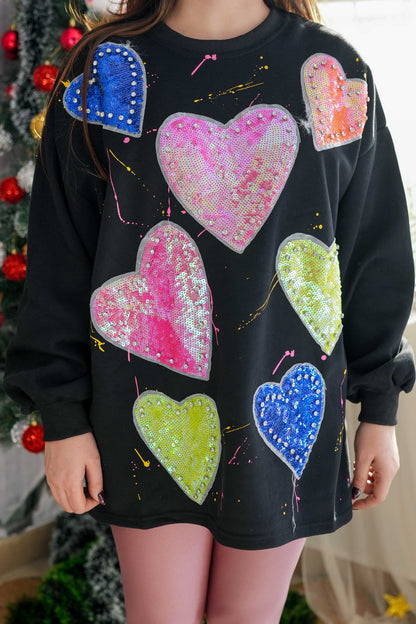 Ferris Blingy Heart Sweatshirt