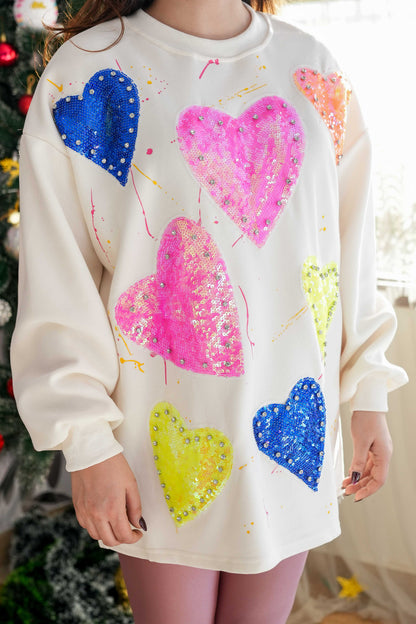 Ferris Blingy Heart Sweatshirt