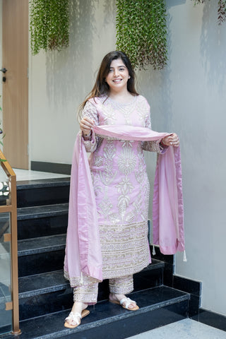 Revati Hand Embroidered Suit Set
