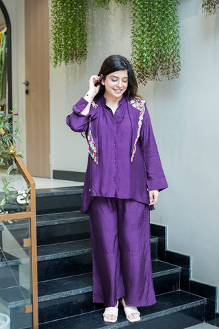 Raya Hand Embroidered Co ord Set