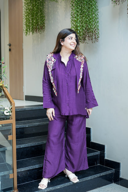 Raya Hand Embroidered Co ord Set