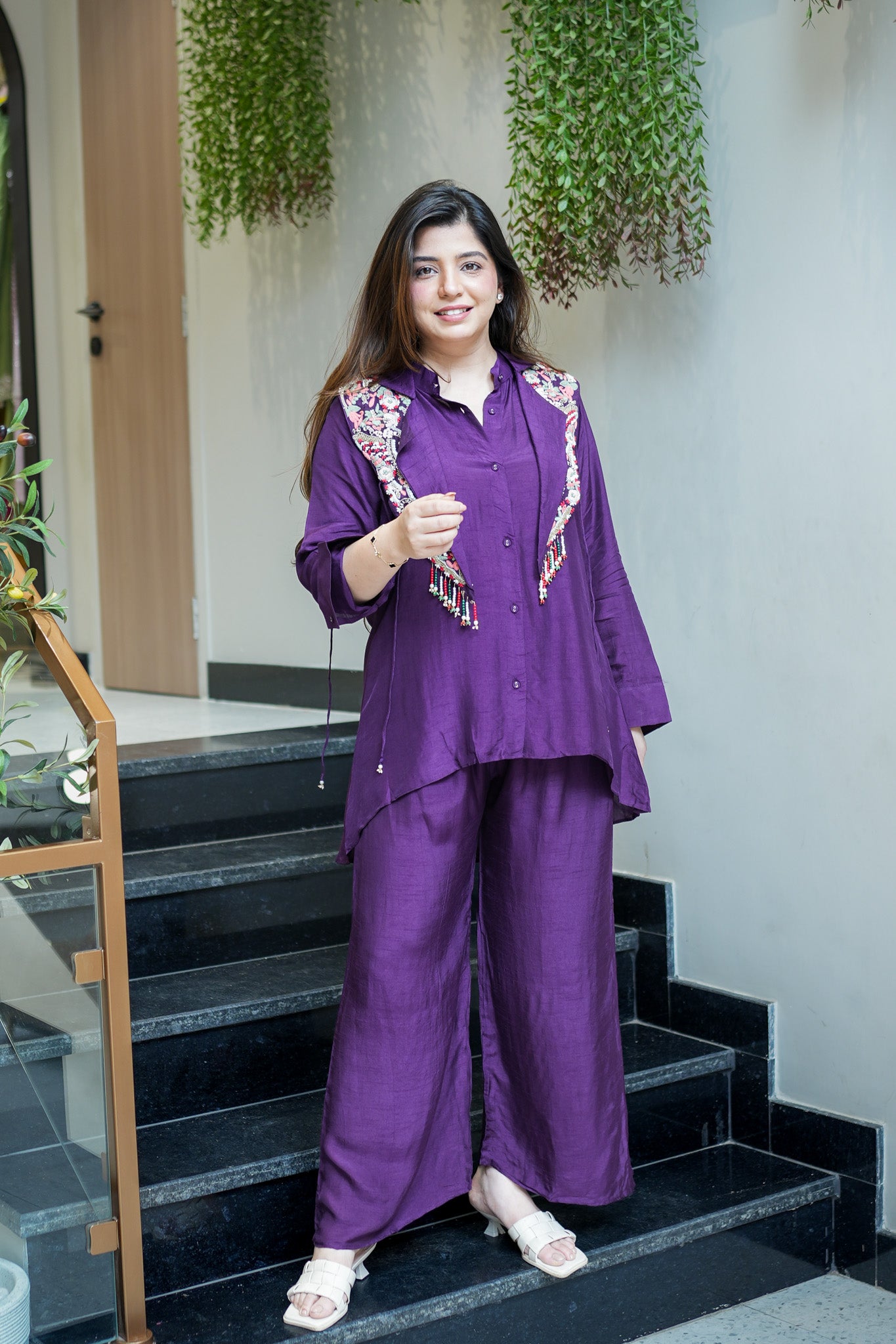 Raya Hand Embroidered Co ord Set
