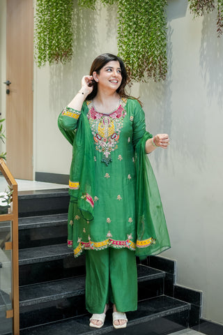 Tivra Hand Embroidered Suit Set