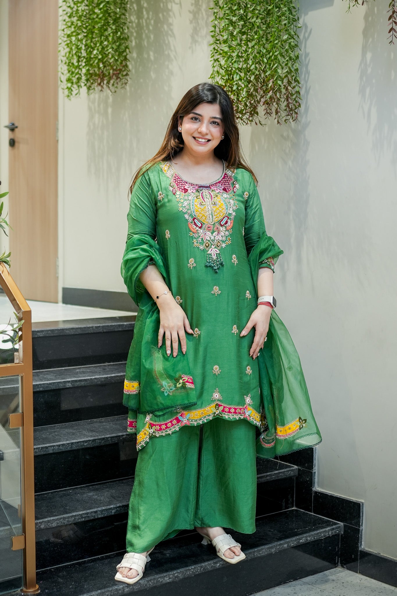 Tivra Hand Embroidered Suit Set