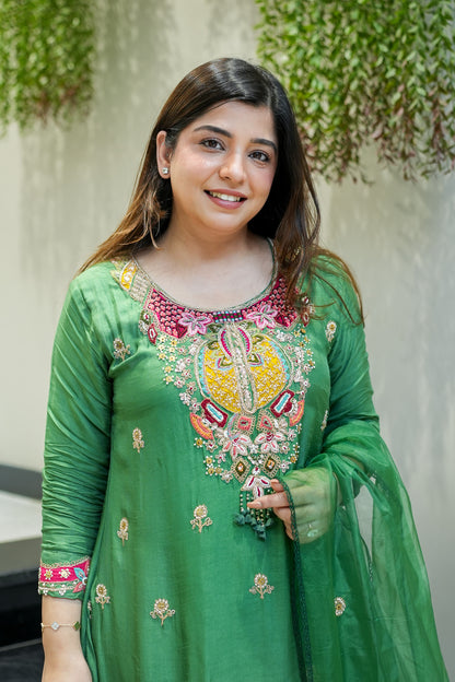 Tivra Hand Embroidered Suit Set