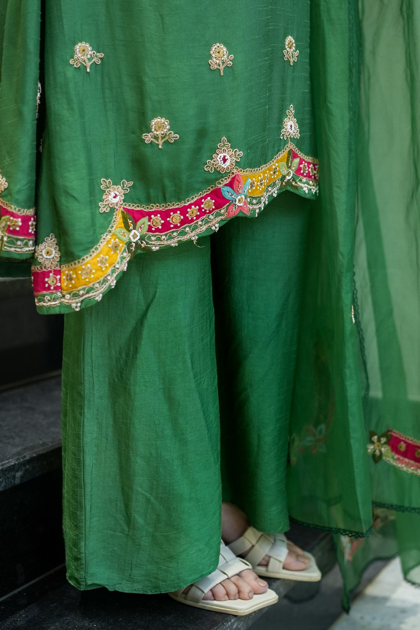 Tivra Hand Embroidered Suit Set