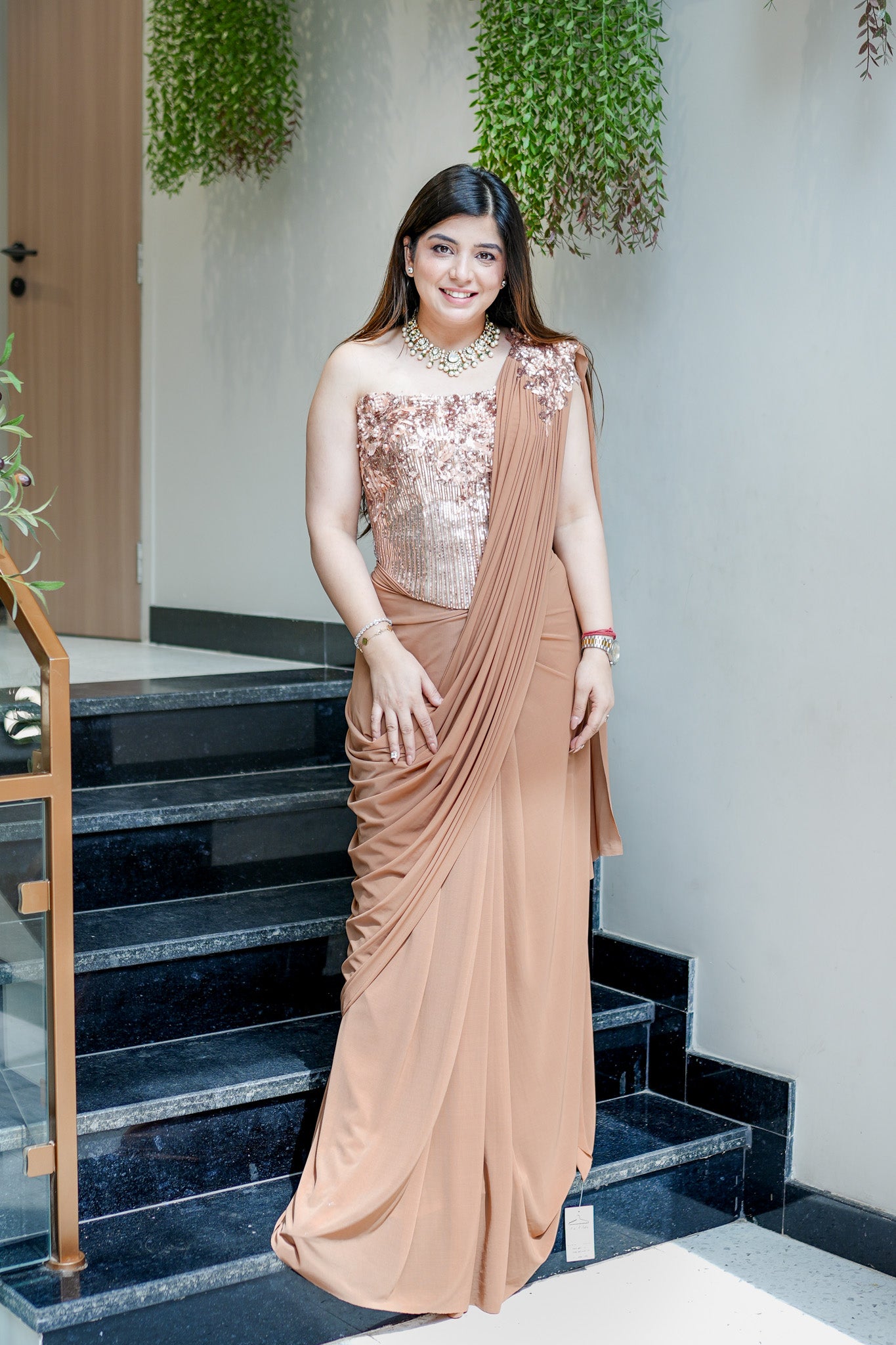 Driti Hand Embroidered Corset Drape Saree