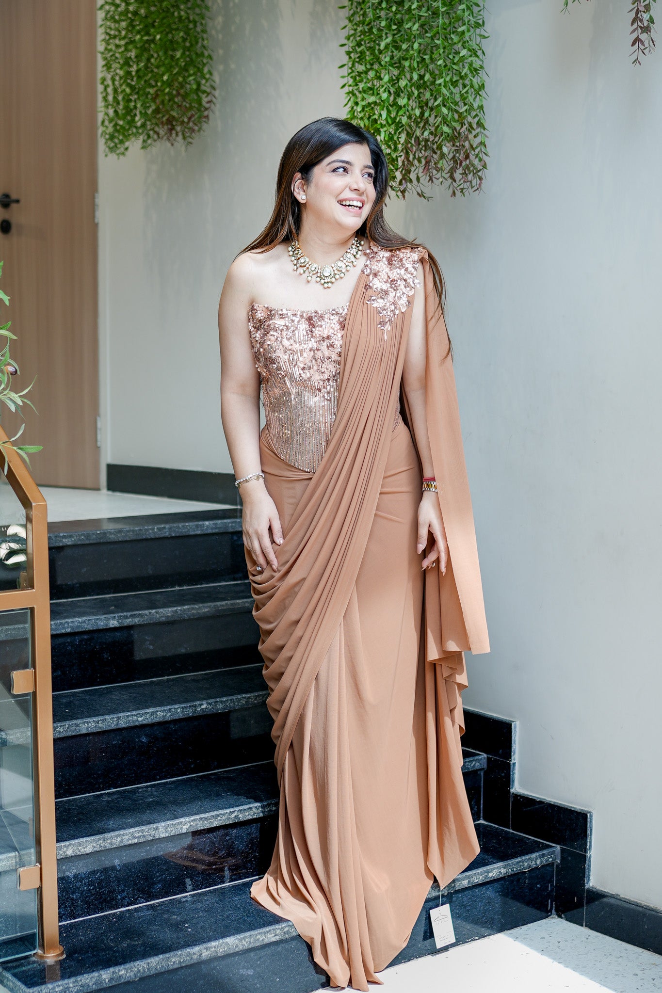 Driti Hand Embroidered Corset Drape Saree