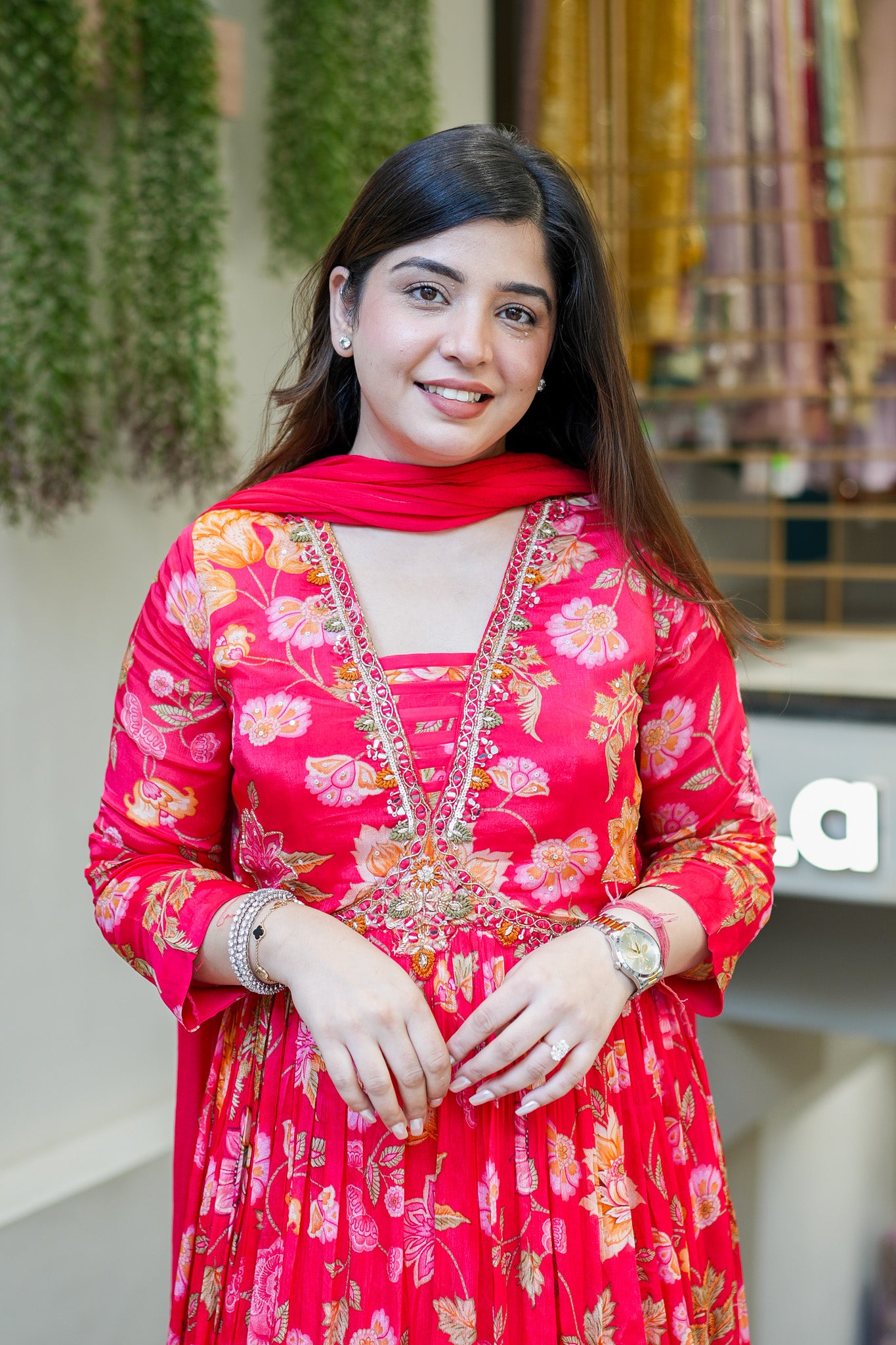 Ruhani Floral Printed Anarkali Set