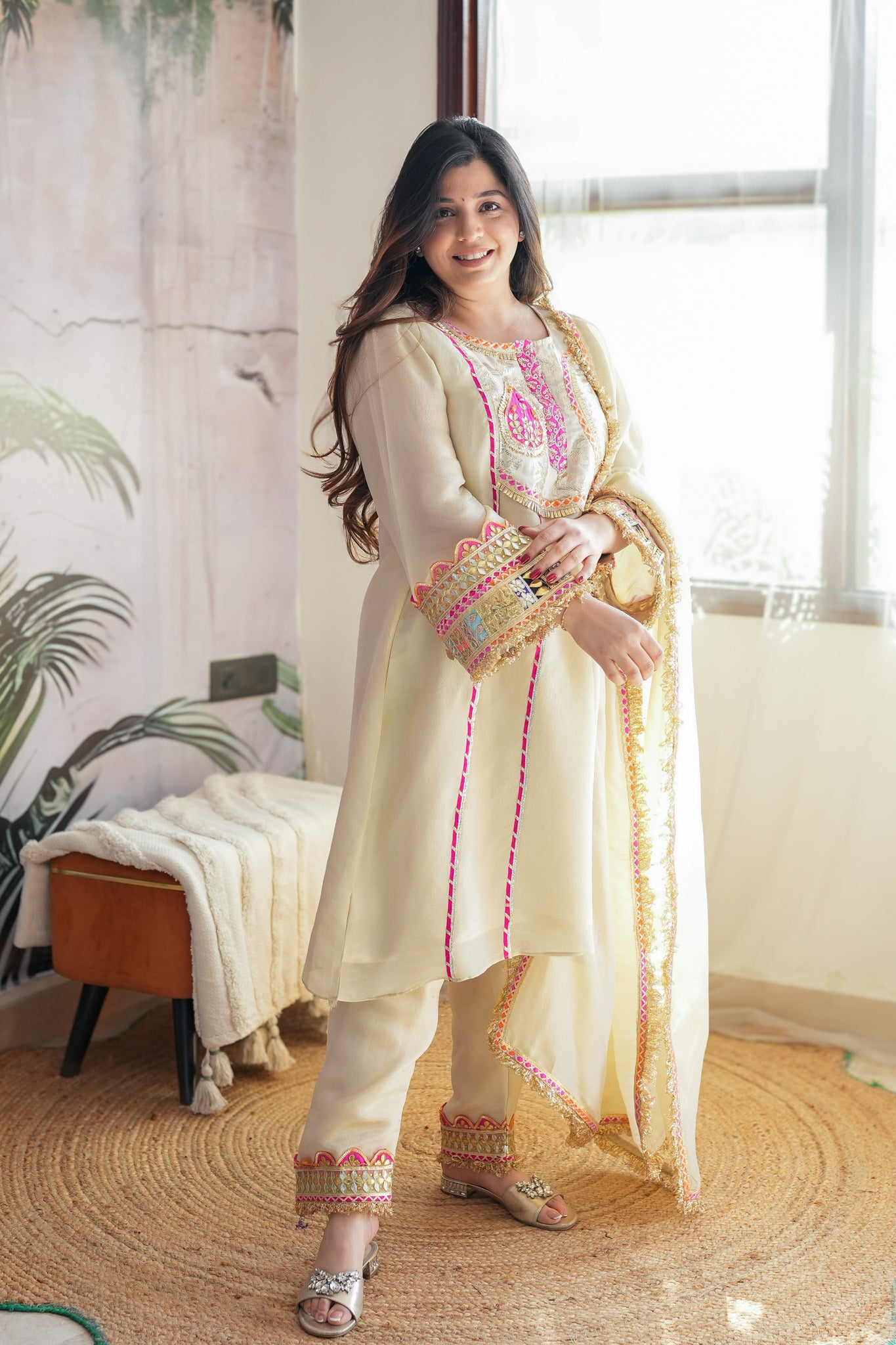 Mohra Gotta Detaling Anarkali Suit Set