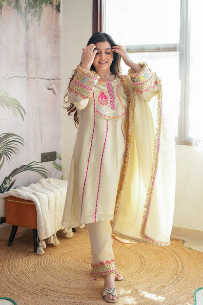 Mohra Gotta Detaling Anarkali Suit Set