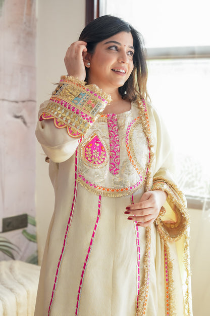 Mohra Gotta Detaling Anarkali Suit Set