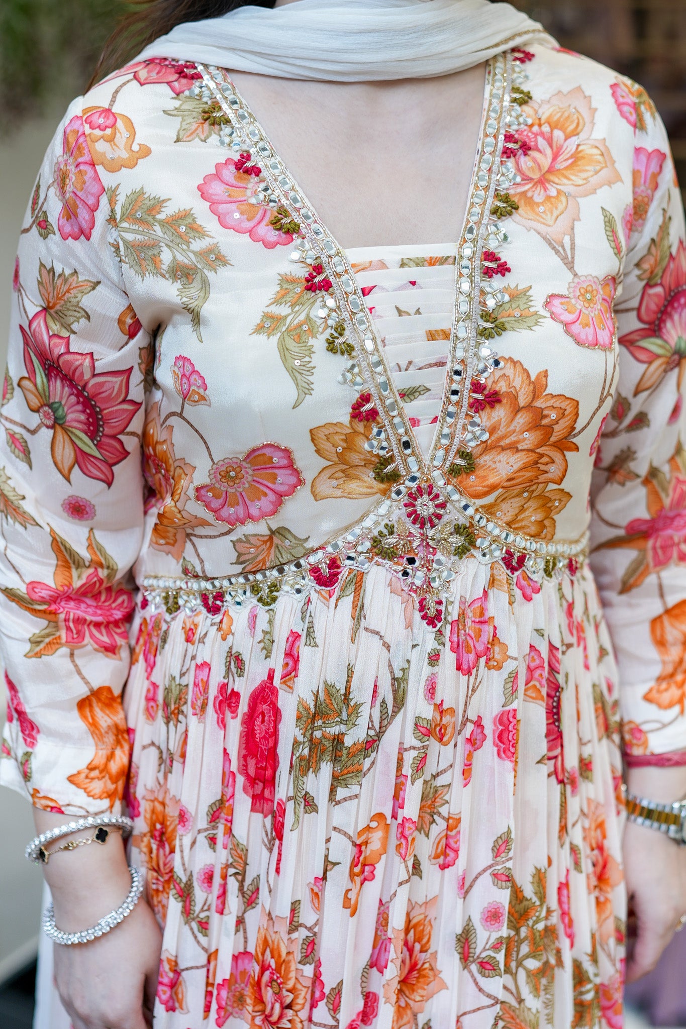 Ruhani Floral Printed Anarkali Set