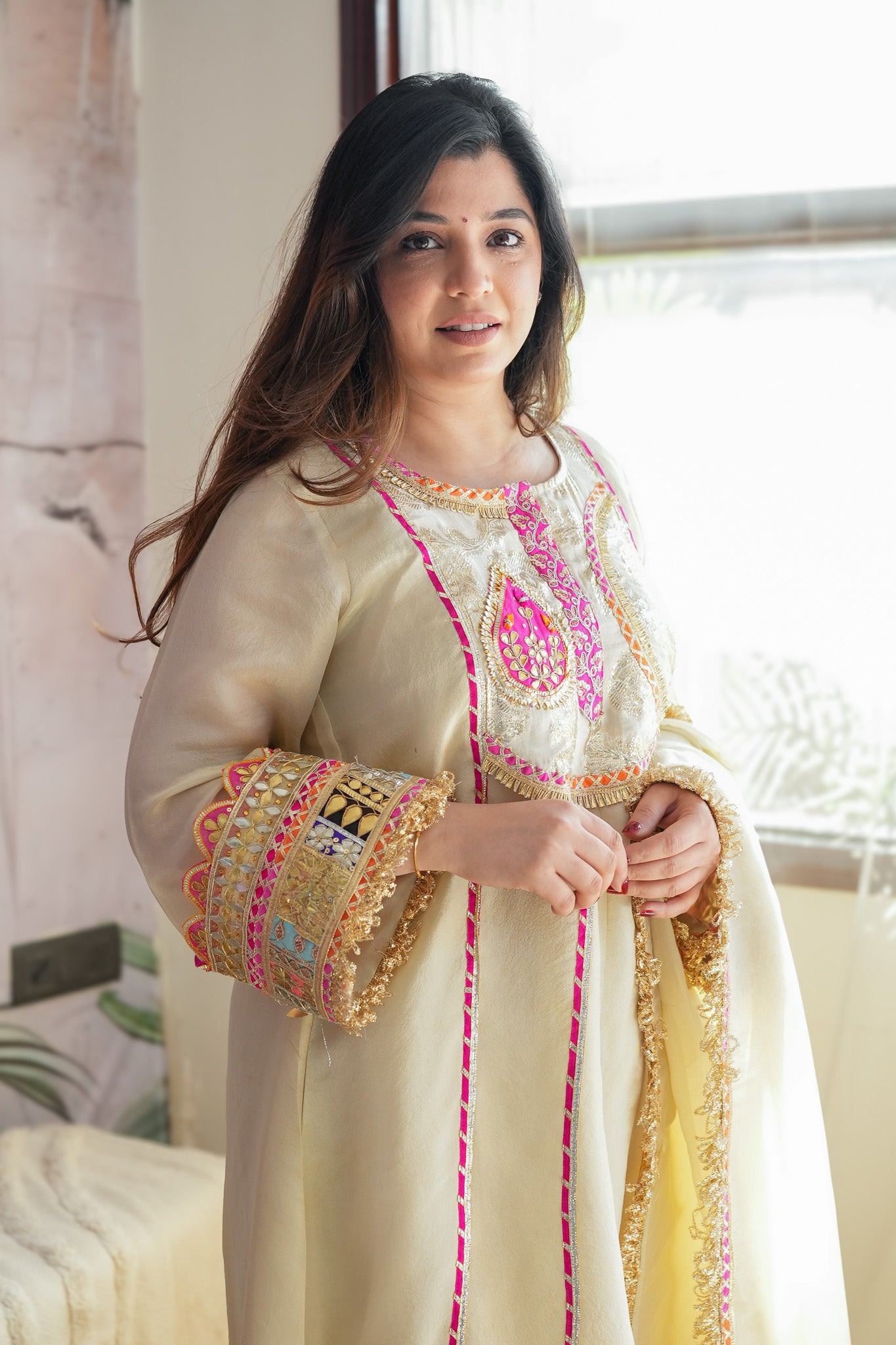 Mohra Gotta Detaling Anarkali Suit Set