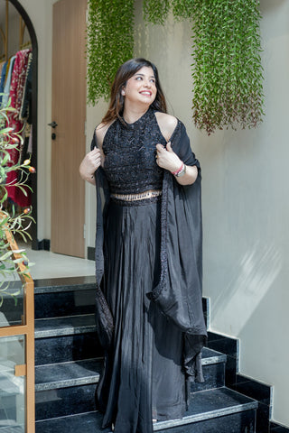 Sukti Hand Embroidered Three Piece Set