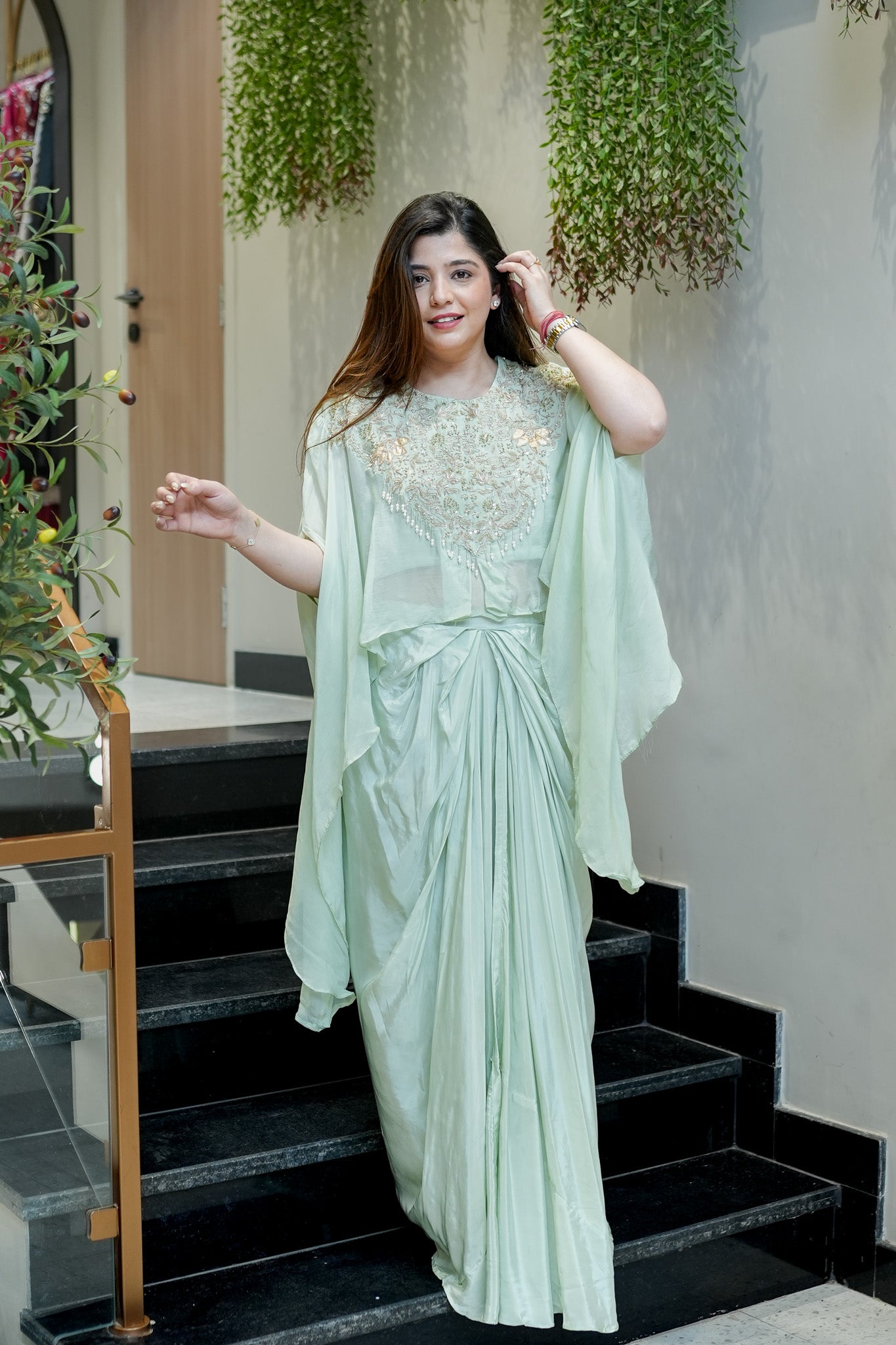 Nirvi Embroidered Three Piece Set