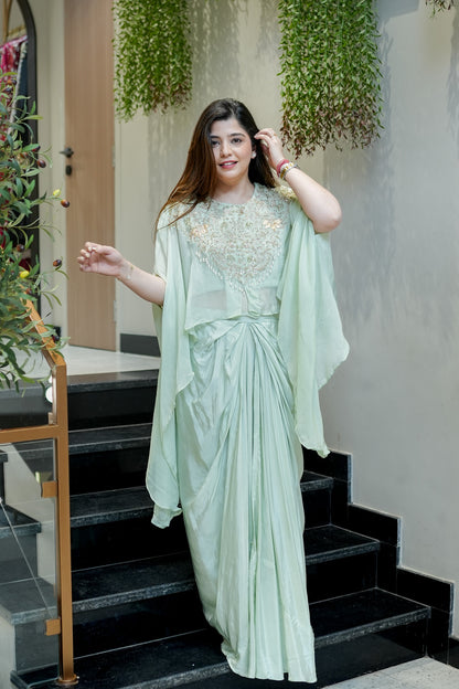 Nirvi Embroidered Three Piece Set