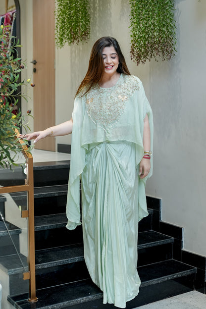 Nirvi Embroidered Three Piece Set