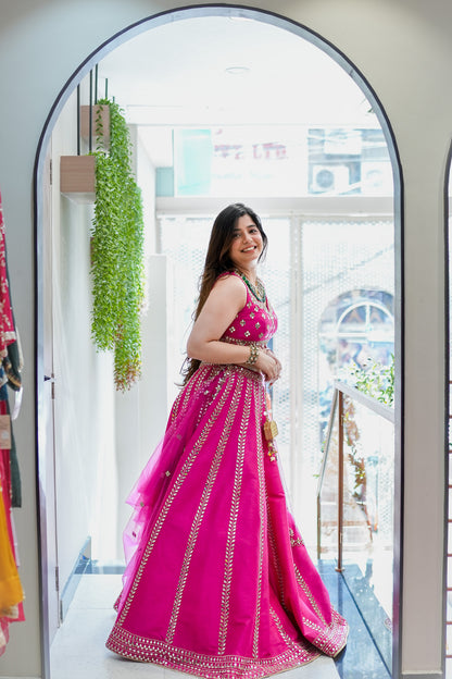 Maavi Mirror Detailing Lehenga