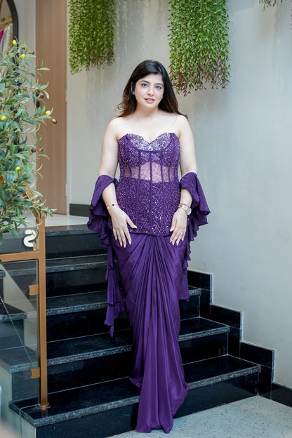 Fiza Embroidered Indowestern Outfit
