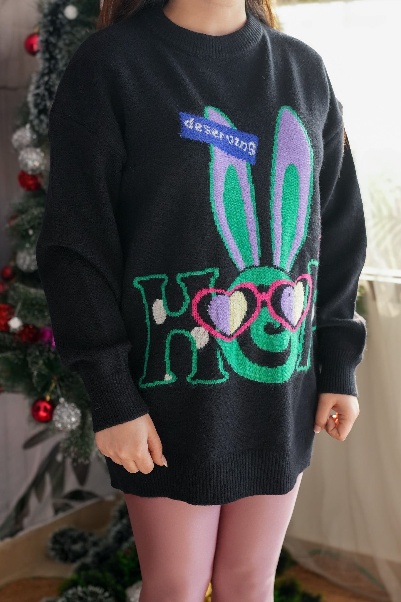 Jade Printed Quirky Sweater